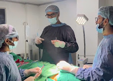 Surgery in progress in the operating theatre